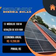 Sistema Residencial Instalado em Pinhal, RS