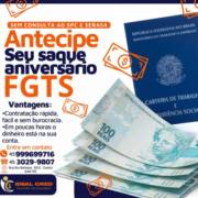 Antecipe seu saque aniversário FGTS