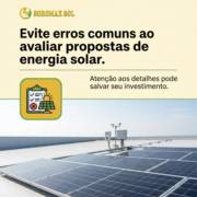 Evite erros comuns ao avaliar propostas de energia solar