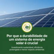Por que a durabilidade de um sistema de energia solar é crucial