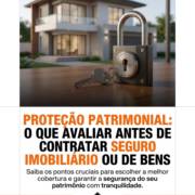 Proteção patrimonial: o que avaliar antes de contratar seguro imobiliário ou de bens