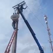 Manutenção corretiva troca poste subestação aérea de 150kVA, cliente CLARO SA unidade Japaratinga AL