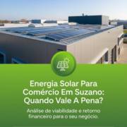 Energia Solar Para Comércio Em Suzano: Quando Vale A Pena?