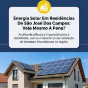 Energia Solar Em Residências De São José Dos Campos: Vale Mesmo A Pena?
