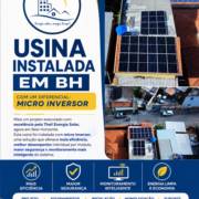 Usina solar com microinversor instalada em Belo Horizonte