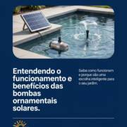 Entendendo o funcionamento e benefícios das bombas ornamentais solares