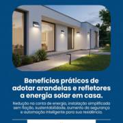 Benefícios práticos de adotar arandelas e refletores a energia solar em casa