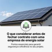 O que considerar antes de fechar contrato com uma empresa de energia solar