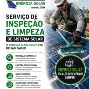 Inspeção e Limpeza de Sistemas de Energia Solar