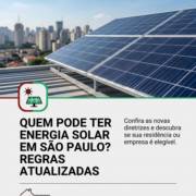 Quem Pode Ter Energia Solar Em São Paulo? Regras Atualizadas