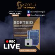 Live do grande sorteio de um sistema fotovoltaico solar completo com instalação inclusa* (dentro do estado do Paraná).
