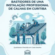 Bastidores De Uma Instalação Profissional De Calhas Em Curitiba