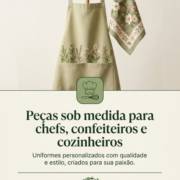 Peças sob medida para chefs, confeiteiros e cozinheiros