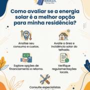 Como avaliar se a energia solar é a melhor opção para minha residência?
