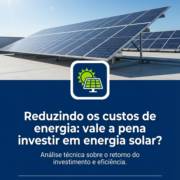 - Reduzindo os custos de energia: vale a pena investir em energia solar?