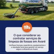 O que considerar ao contratar serviços de limpeza de fossas em Avaré