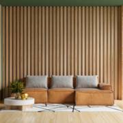 Painéis ripados e cabeceiras planejadas: tendência em decoração.