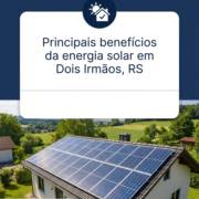 Principais benefícios da energia solar em Dois Irmãos, RS