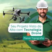 Seu projeto visto do alto, com tecnologia drone.