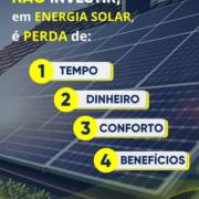 Não perca mais tempo e dinheiro. Invista em energia solar e desfrute de todos os confortos e benefícios.