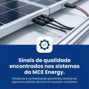 Sinais de qualidade encontrados nos sistemas da MCE Energy.