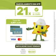 Parcelamento em até 21x no cartão de crédito