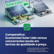 Comparativo: Economizei Solar Ltda versus concorrentes locais em termos de qualidade e preço