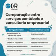 Comparação entre serviços contábeis e consultoria empresarial