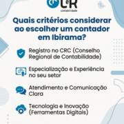 Quais critérios considerar ao escolher um contador em Ibirama?