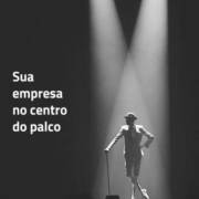 Sua empresa no centro no palco