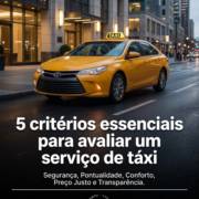 5 critérios essenciais para avaliar um serviço de táxi