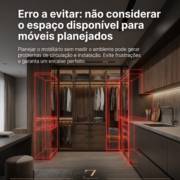 Erro a evitar: não considerar o espaço disponível para móveis planejados