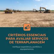 Critérios essenciais para avaliar serviços de terraplanagem