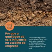Por que a qualidade do solo influencia na escolha da empresa