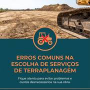 Erros comuns na escolha de serviços de terraplanagem