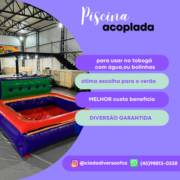 Piscina acoplada ao tobogã!!