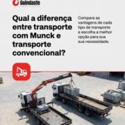 Qual a diferença entre transporte com Munck e transporte convencional?