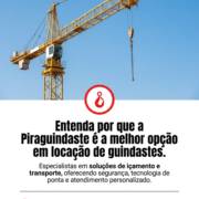 Entenda por que a Piraguindaste é a melhor opção em locação de guindastes