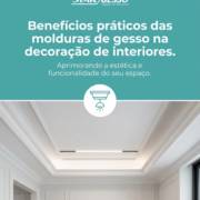 Benefícios práticos das molduras de gesso na decoração de interiores