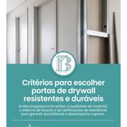 Critérios para escolher portas de drywall resistentes e duráveis