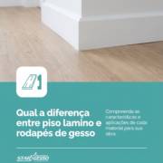 Qual a diferença entre piso laminado e rodapés de gesso