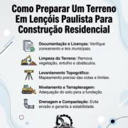 Como Preparar Um Terreno Em Lençóis Paulista Para Construção Residencial