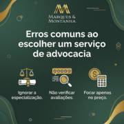 Erros comuns ao escolher um serviço de advocacia