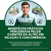 Benefícios práticos percebidos pelos clientes da Altec em relação à concorrência.