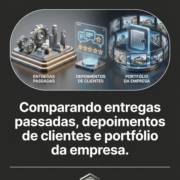 Comparando entregas passadas, depoimentos de clientes e portfólio da empresa