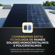 Comparativo entre tecnologia de painéis solares monocristalinos e policristalinos