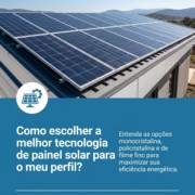 Como escolher a melhor tecnologia de painel solar para o meu perfil?