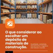 O que considerar ao escolher um depósito de materiais de construção