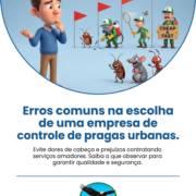 Erros comuns na escolha de uma empresa de controle de pragas urbanas