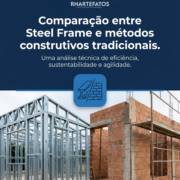 Comparação entre Steel Frame e métodos construtivos tradicionais.